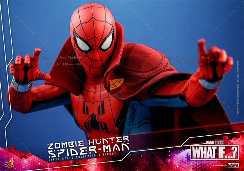 Original HOTTOYS HT TMS058 1/6 Zombie Hunter Spidey Action Figure What If...? Comics Series Doctor Spider-Man 12" Figurine
