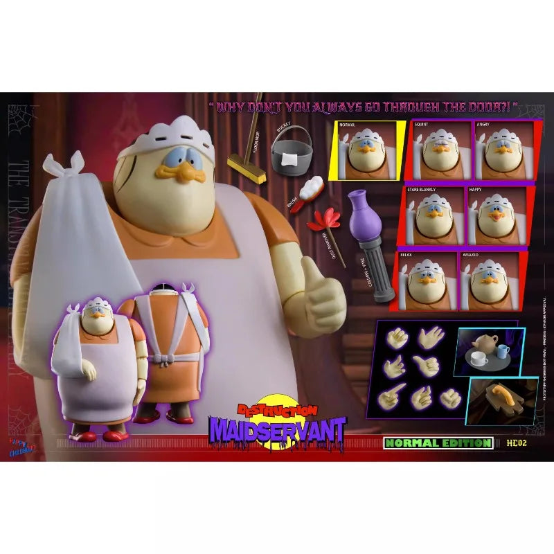 Happy Childhood Anime Toy Destruction Maid Count Duckula Nanni NewHC01 Vegetarian Count 1/12 12cm Figure Model Collectible Toys