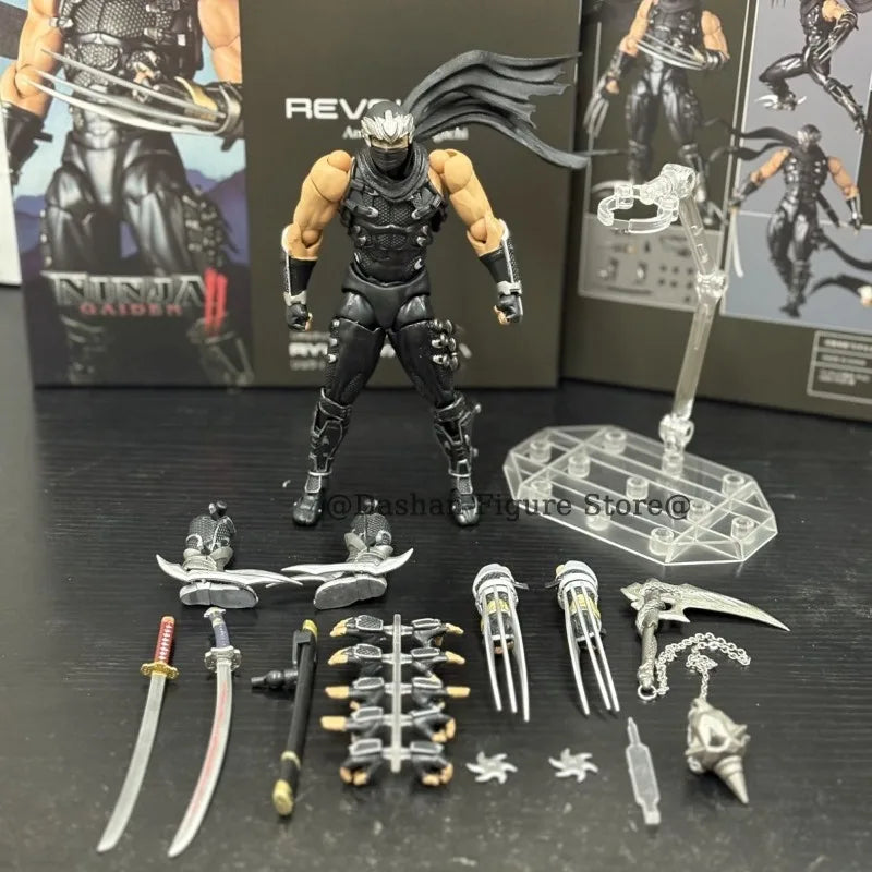 Revoltech Ninja Gaiden RYU HAYABUSA Action Figure Kaiyodo Amazing Yamaguchi Razor’s Edge Figurine 17cm PVC Collection Model Toys