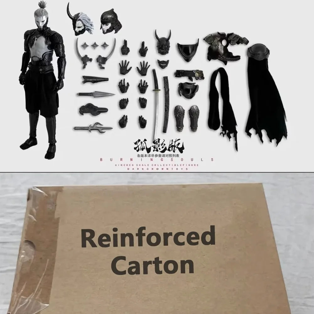 In Stock BURNINGSOULS Movable Model Toys DARKCROWN TOYS Samurai Anime Figure 6 INCHES SCALE Action Figure Collectible Model Toys
