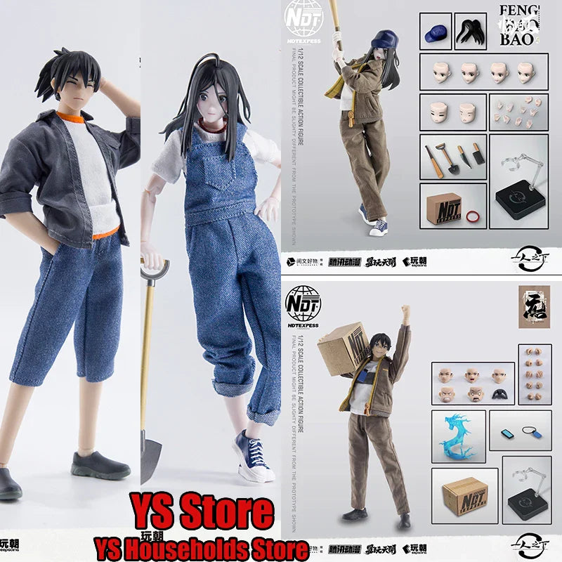 Keepgoing Toys 1/12 Sammlerstück Anime The Outcast Zhang Chulang Feng Baobao Stoff Actionfigur 6inch Arbeitskleidung Soldat Geschenkpuppe