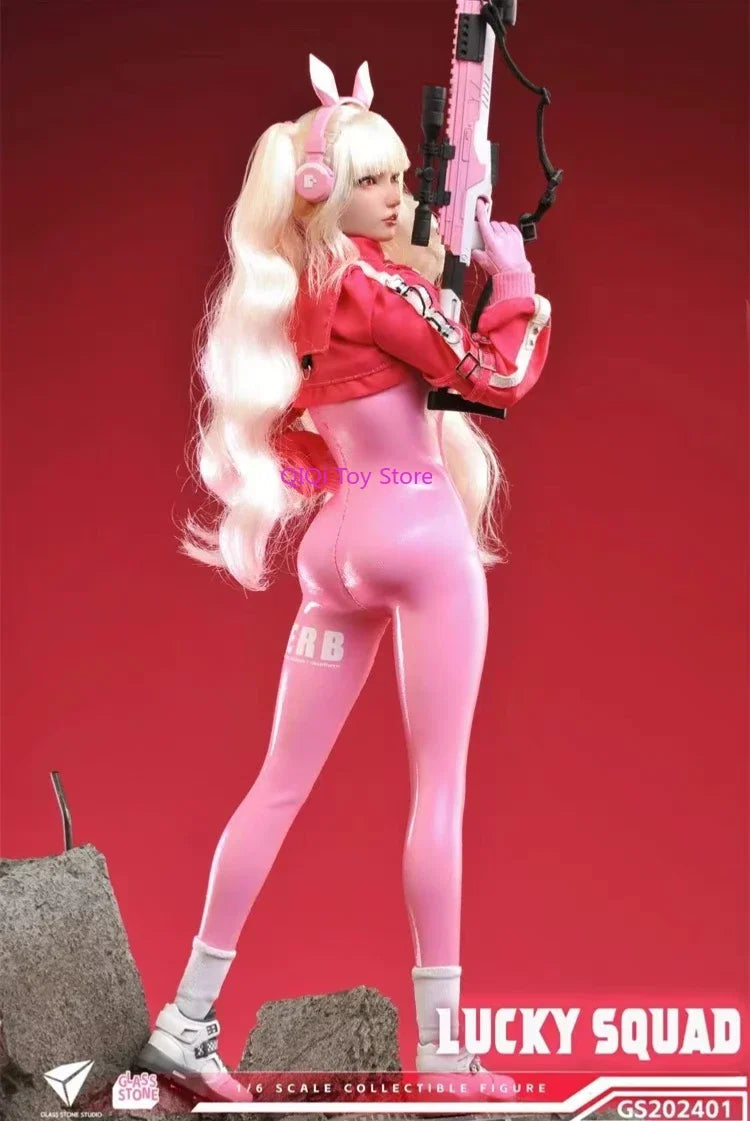In Stock 1/6 Female Soldier Glass Stone Lucky Team Alice Movable Doll