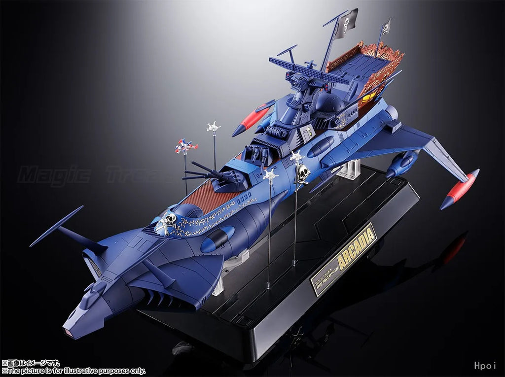 【In stock】Original BANDAI SPIRITS Soul of Chogokin GX-93 Space Pirate Captain Harlock DeathShadow Action Figure Toy Model