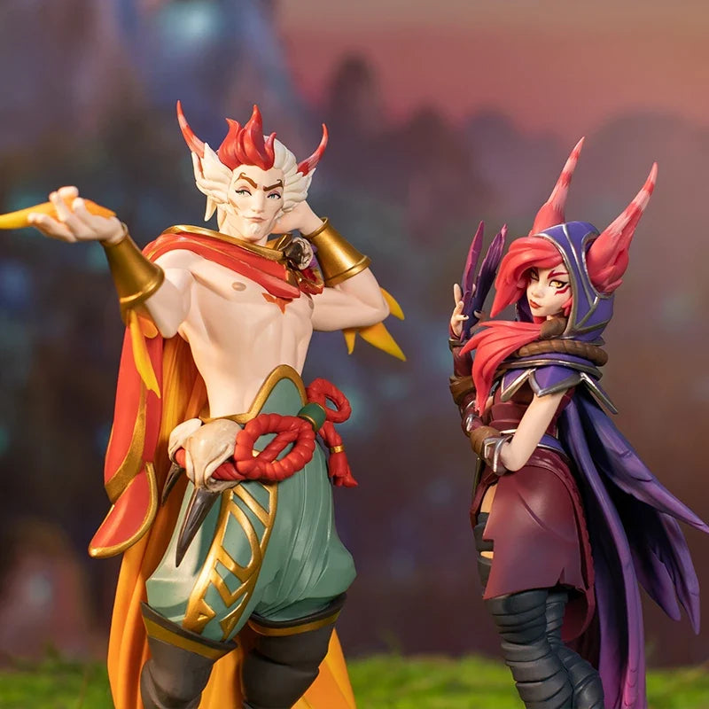 LOL Xayah Rakan figurine sculpture collectible game figurine ornament
