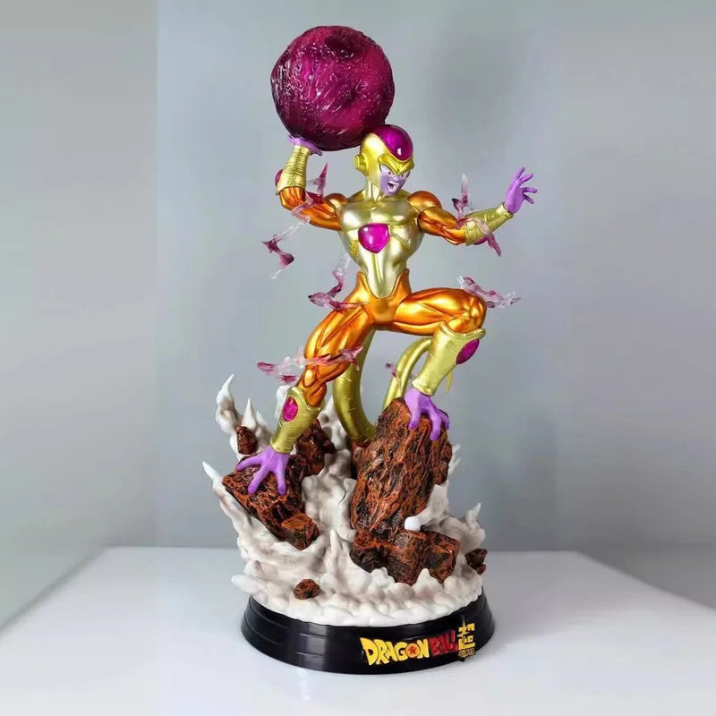 Dragon Ball GK Frisa figurine gold Frisa ball glowing scene statue anime figurine model desktop ornament cool