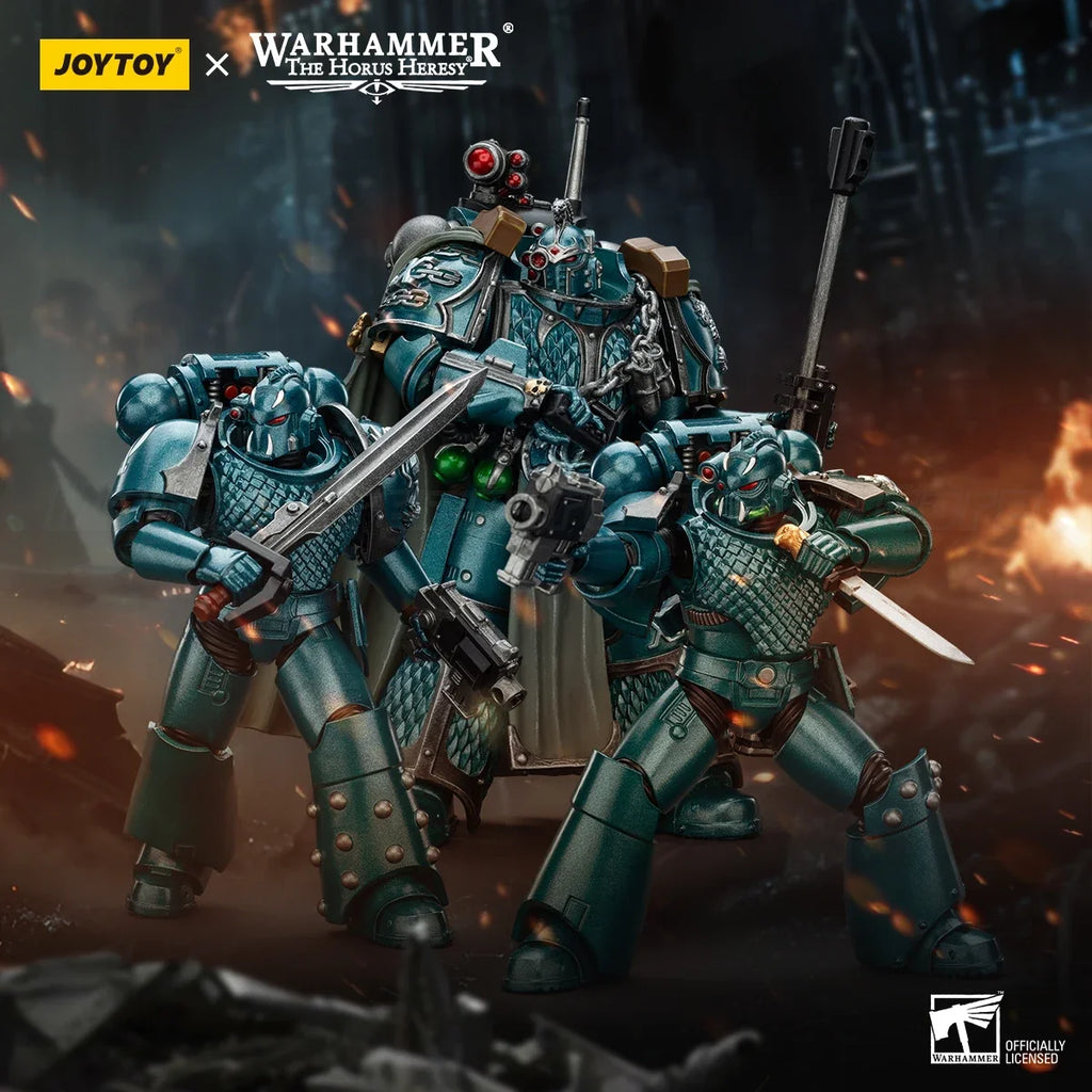 【In Stock】JOYTOY Warhammer 40K The Horus Heresy Alpha Legion Exodus Headhunter Prime Model Toy Gif 1/18 Action Figure