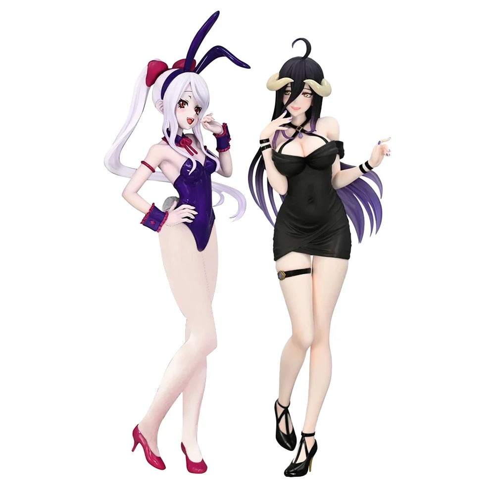 Anime Albedo Figure Shalltear Bloodfallen Action Figures PVC Cute Model Albedo Figurine Bunnies Figure Collection Desktop Gifts