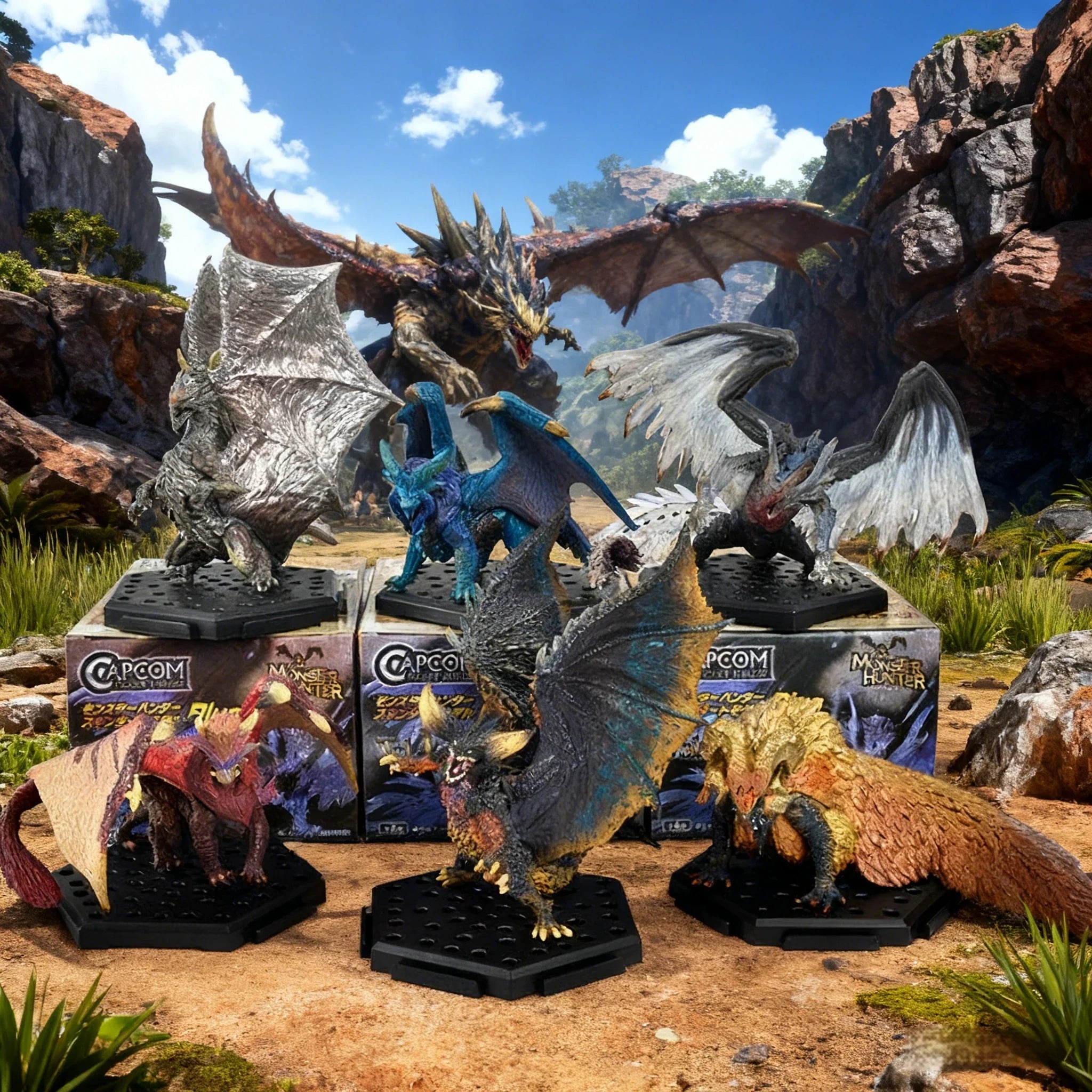 Game Monster Hunter Series Handheld Teostra Kulve Taroth Lunastra Kushala Daora Kulve Taroth Action Figures Decoration Ornaments