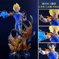 41cm Dragon Ball Figure Vegeta IV GK Super Saiyan Standing Posture Three-head Replaceable Anime Model Pvc Ornaments Children Toy