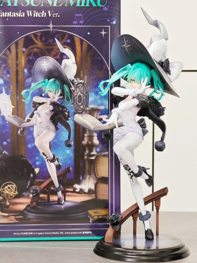 Genuine New In Stock 25cm Original Ribose Rise Up Series 1/8 Hatsune Miku Fantasia Witch Pvc  Figures Model Toy Gifts