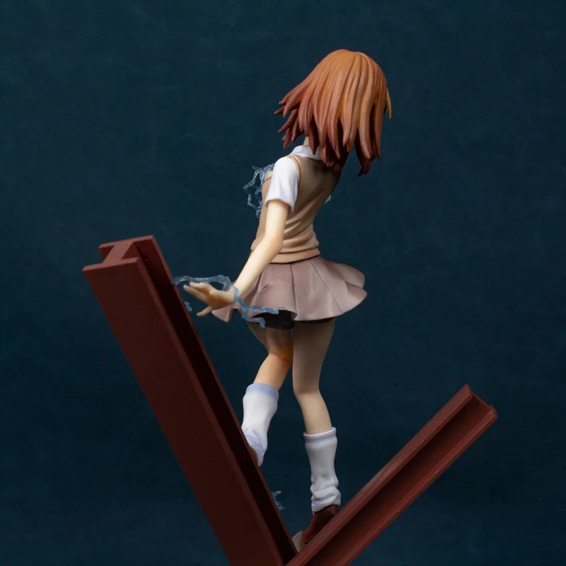 26cm Toaru Majutsu No Index Lv5 Railgun Misaka Mikoto Anime Girl Figure Model Statue Collection Desktop Decoration Ornament Toys