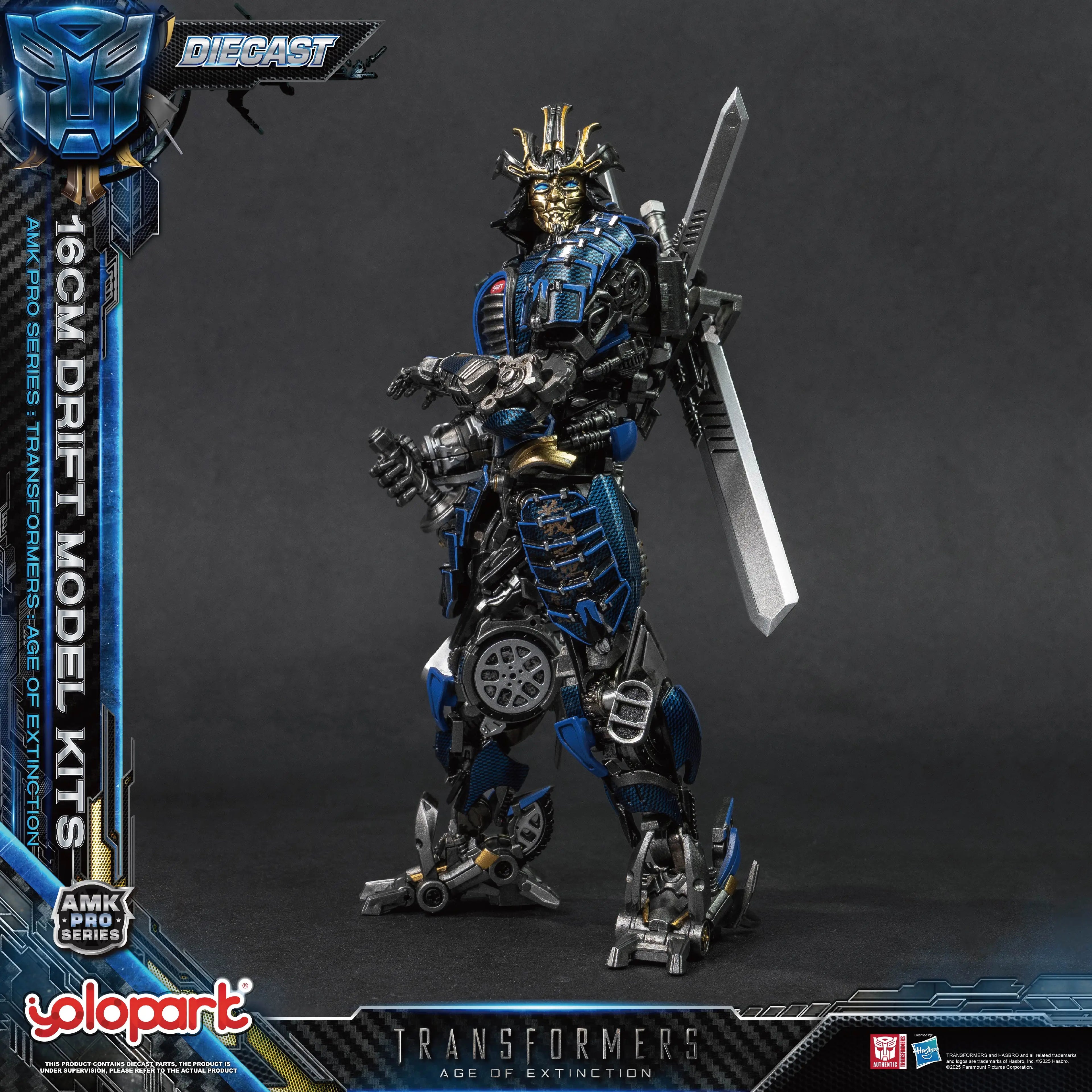 New 2025 Yolopark Amk Pro Series Transformers Age Of Extinction Drift Alloy Collect Commemorate Model Action Figure Toys Gifts