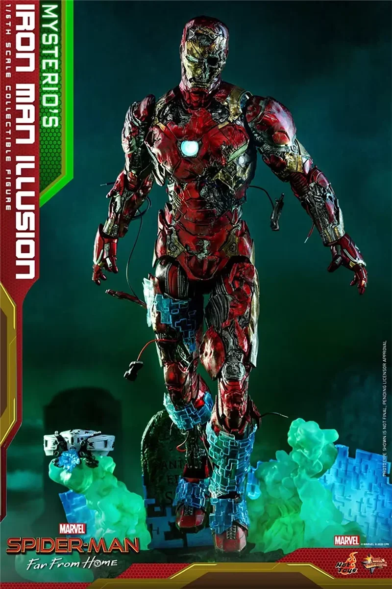 HotToys MMS580 1/6 Spider-Man Far From Home Iron Man Zombie Action Figure Model Toys32cm Collection Scene Ornament Gift