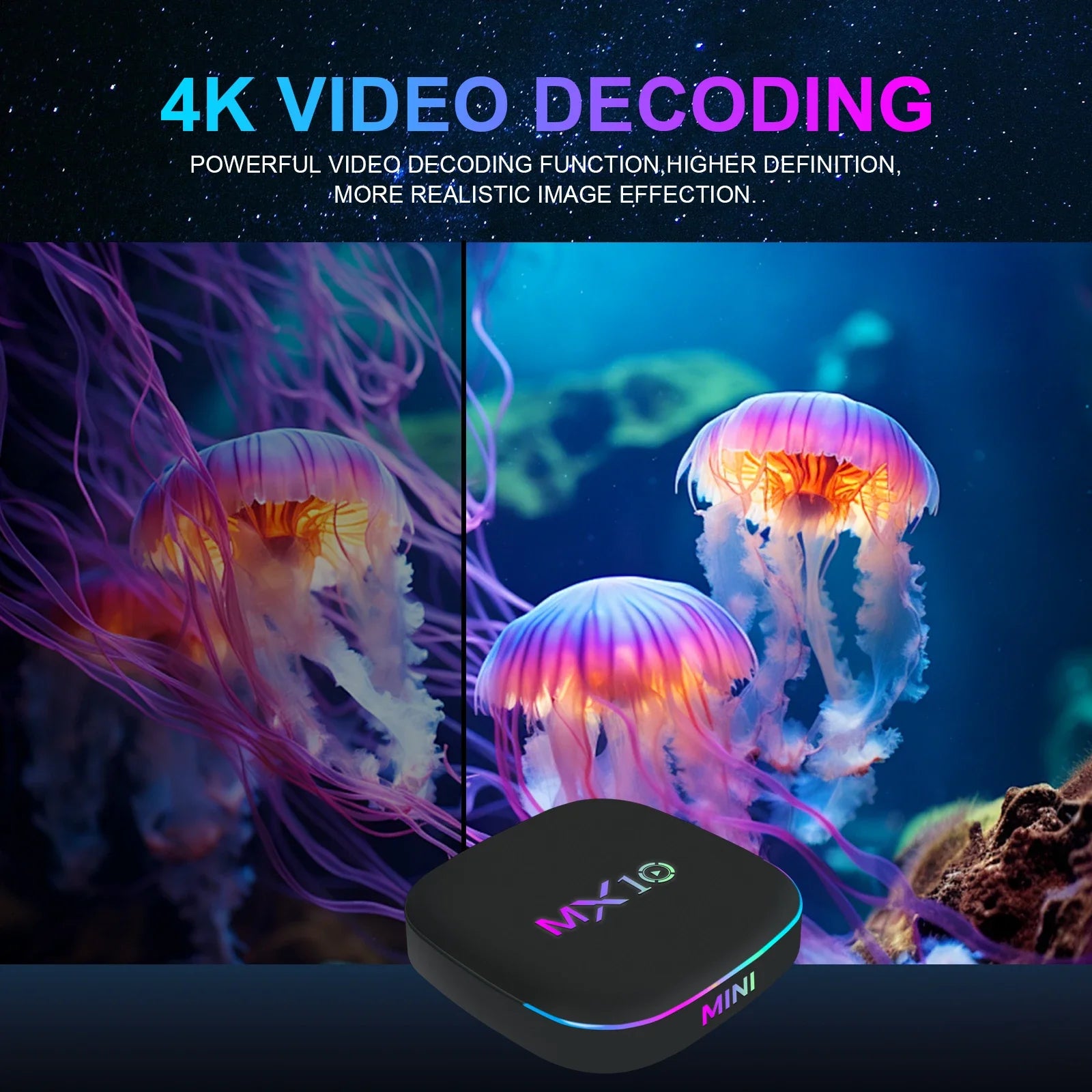 MX10 Z4 ATV Android 13  TV BOX With Voice Assistant TV Apps Dual Wifi Quad Core Cortex A53 Support 8K 4K Video BT5.0