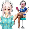 18CM Anime Super Sonico Figure Sitting Position Animation Model Toys Gifts Collection Desktop Decorations Ornaments 1/7 Ol Ver