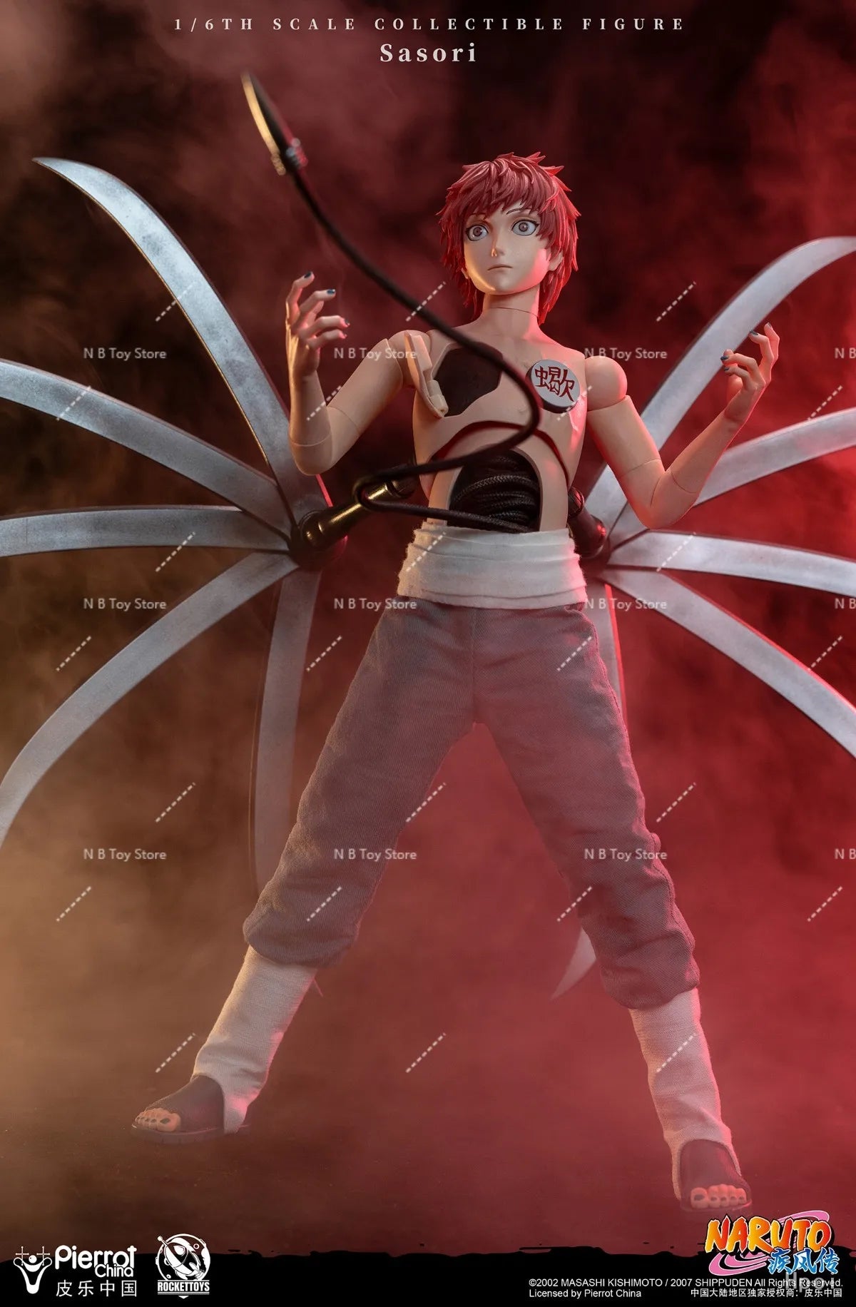 In Stock RocketToys ROC 1/6 Scale Naruto Shippuden Akatsuki Sasori PVC 27cm Anime Action Figure Model Model Toy Collection Gift