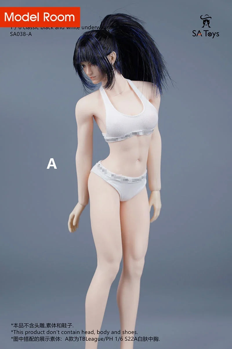 SA038 1/6 Scale Classic Underwear Sport Yoga Vest and Underpants Set Soldier Clothes Model Fit 12'' Action Figure Body Dolls