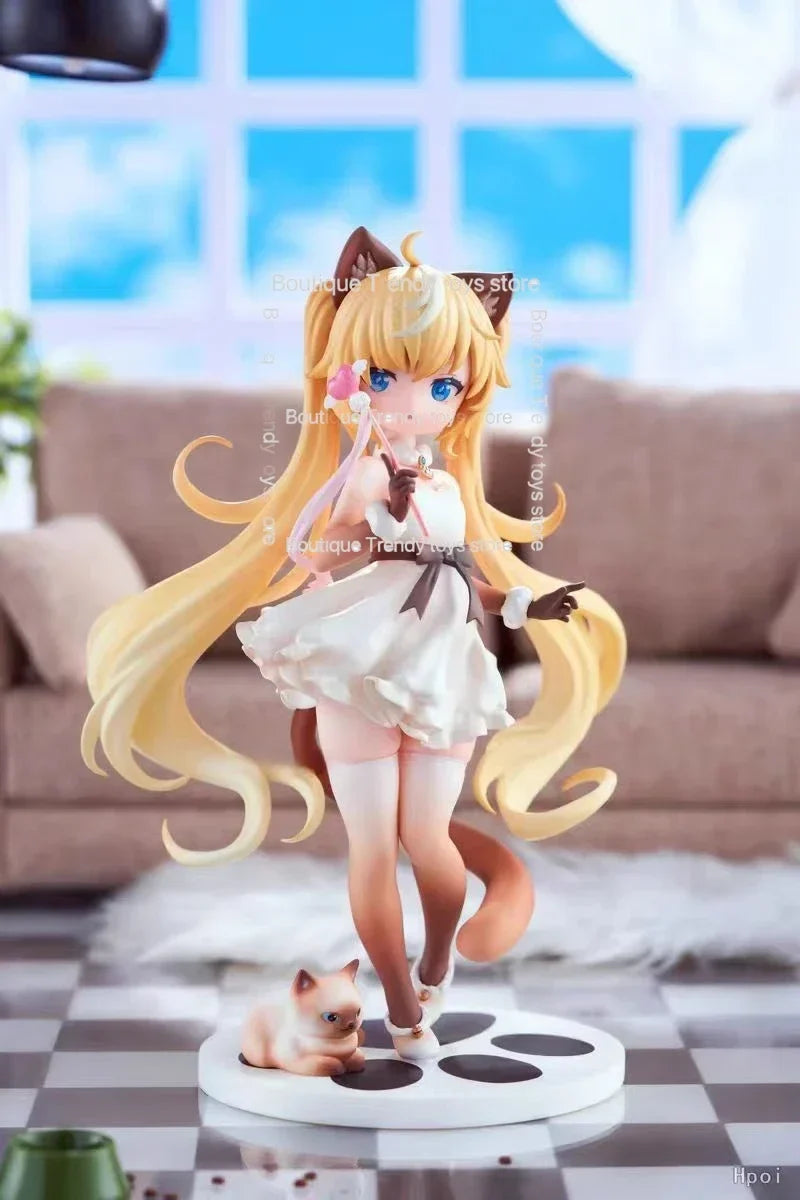In Stock Original AOWOBOX 1/6 Scale Siamese Cat Style Collectible Model 22cm Figure Toy Birthday Gift Home Table Decoration