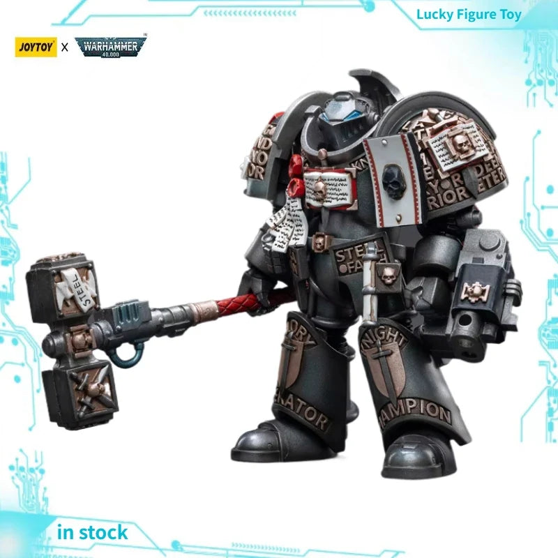 【In Stock】JOYTOY Warhammer 40K 1/18 Action Figure Grey Knights Terminator Caddon Vibova for Game Soldier Model Toy