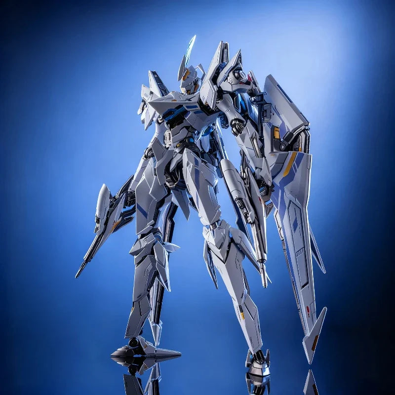 MOSHOU Mecha Break 1/64 UBP-R02T Falcon Full Metal Action Figures Transforming Mecha Model Toy With Base Desktop Decor Boy Gift