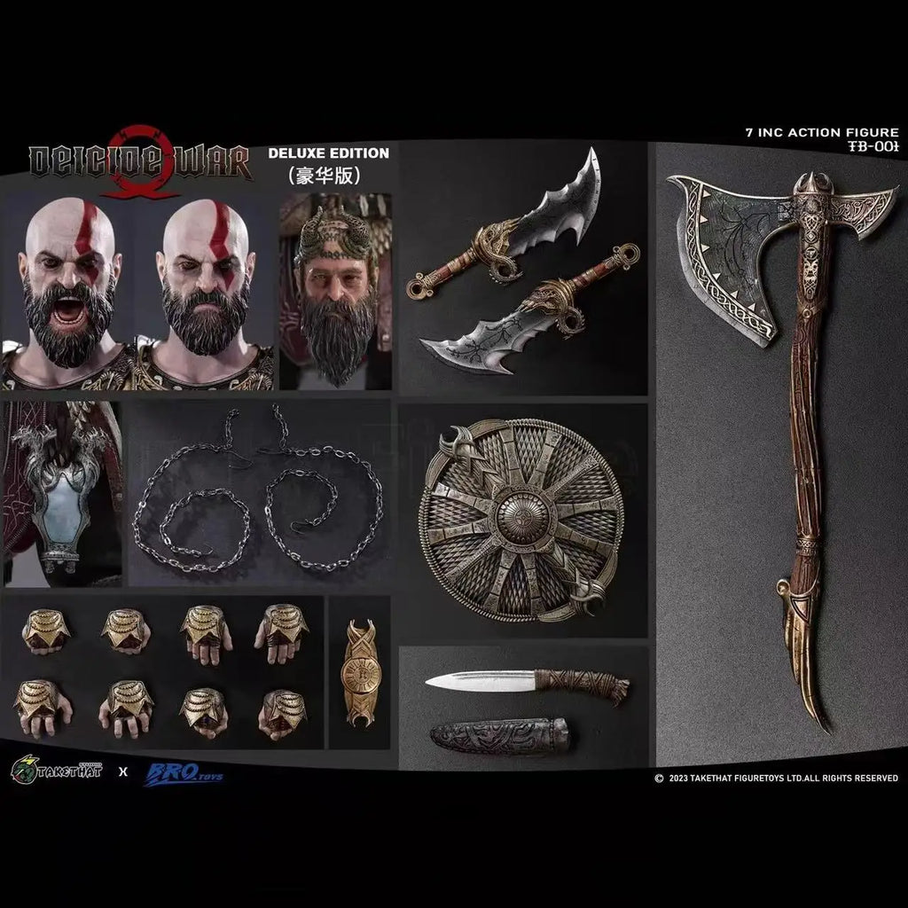 【Original】BROTOYS X Takethat TB001 Godslayer War‌ Kratos 1/12 Action Figure Model Toys