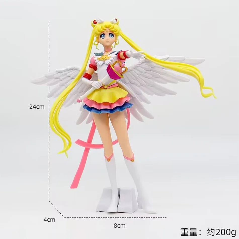 Sailor Moon Figure Anime Cartoon Jupiter Makoto Venus Minako Tsukino Rabbit Doll Toy Little Princess Cake Decoration Ornaments