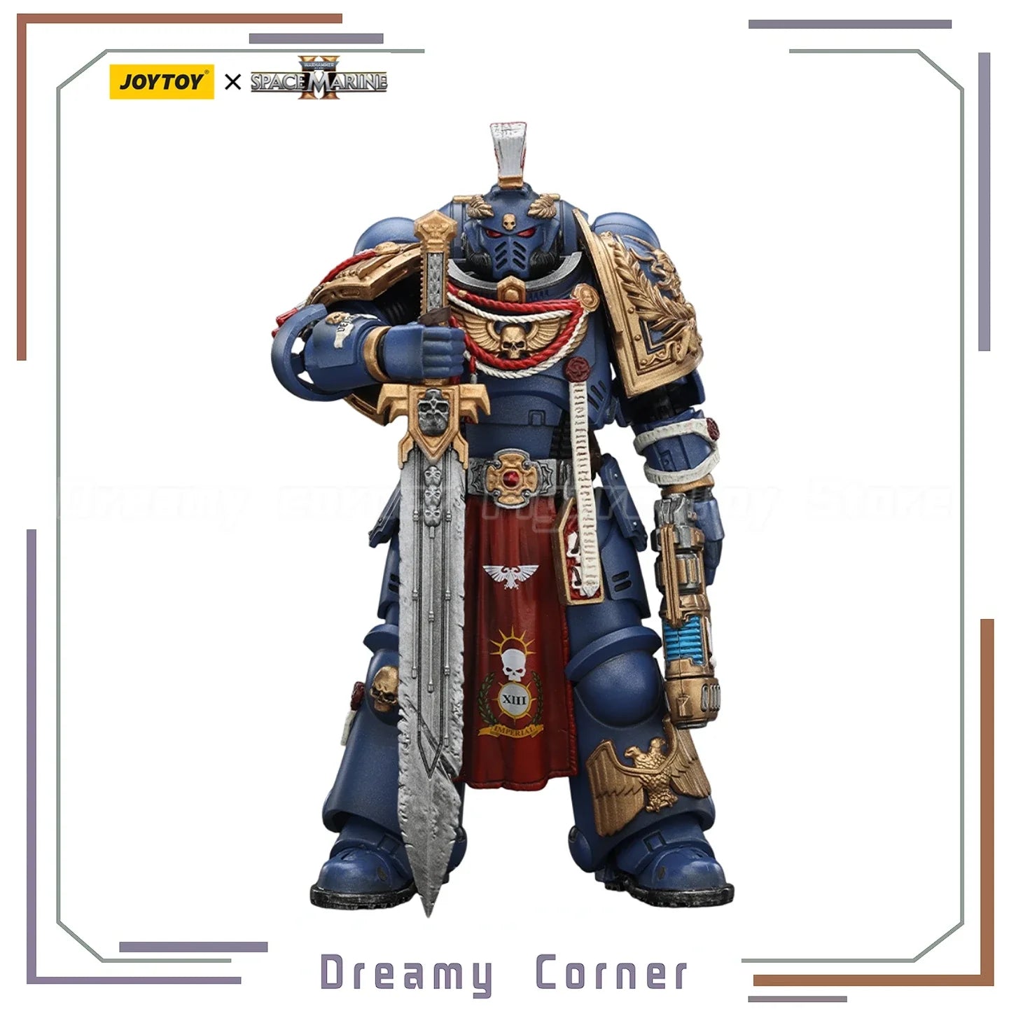 【In Stock】JOYTOY Warhammer 40K Ultramarines Relic Primus Armor with Plasma Pistol and Combat Blade 1/18 Action Figure Toy Mode