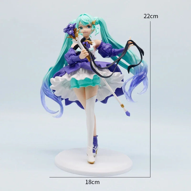 2026 Anime Hatsune Miku 19cm Cinderella Fairy Tale Wonderland Figure, a gift for girls, an anime model ornament.