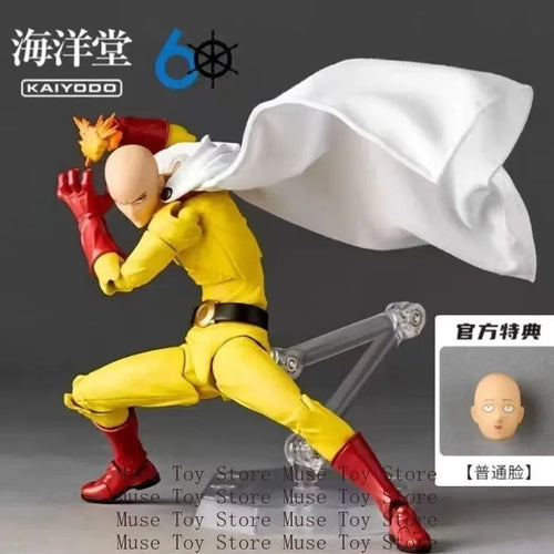 100% Original Kaiyodo Revoltech AMAZING YAMAGUCHI One-Punch Man Saitama Anime Action Figures Collectible Model Toys