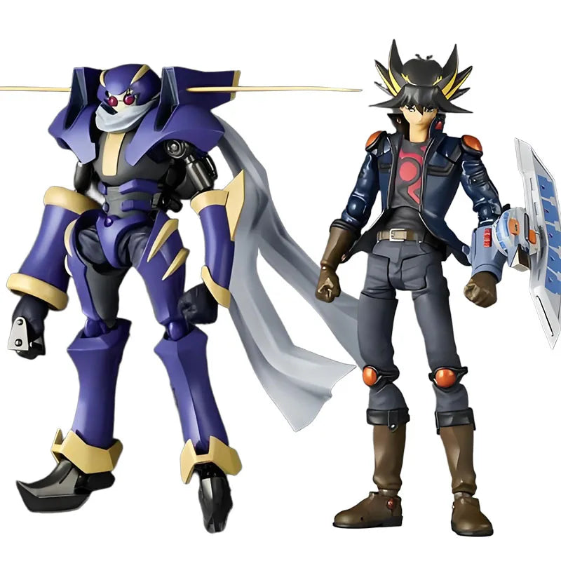KAIYODO Original REVOLTECH JUNK WARRIOR&Yusei Fudo 200mm&165mm Anime Action Figure Assembly Model Toys  Model Gifts for Boys