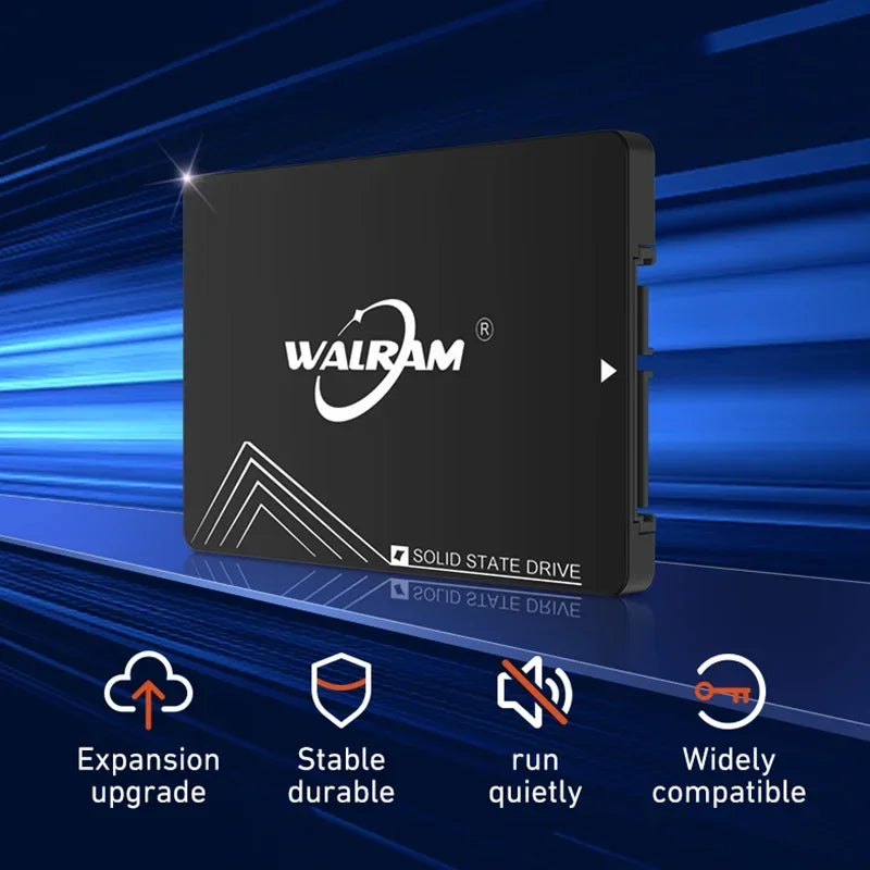 WALRAM SATA3 SSD 512GB Laptop 2.5 HDD 1TB 2TB Solid State Drive 500GB 120GB 128GB 240GB 256GB 480GB HD Desktop PC Hard Disk 1 TB