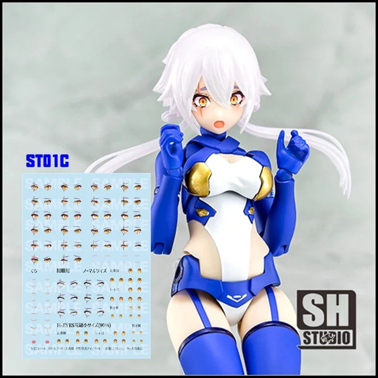 [No Figure] Kotobukiya SH ST01A ST01B ST01C  1/12 Feamle Water Decals Conversion Parts Accessories For 6in Action Figure Toys