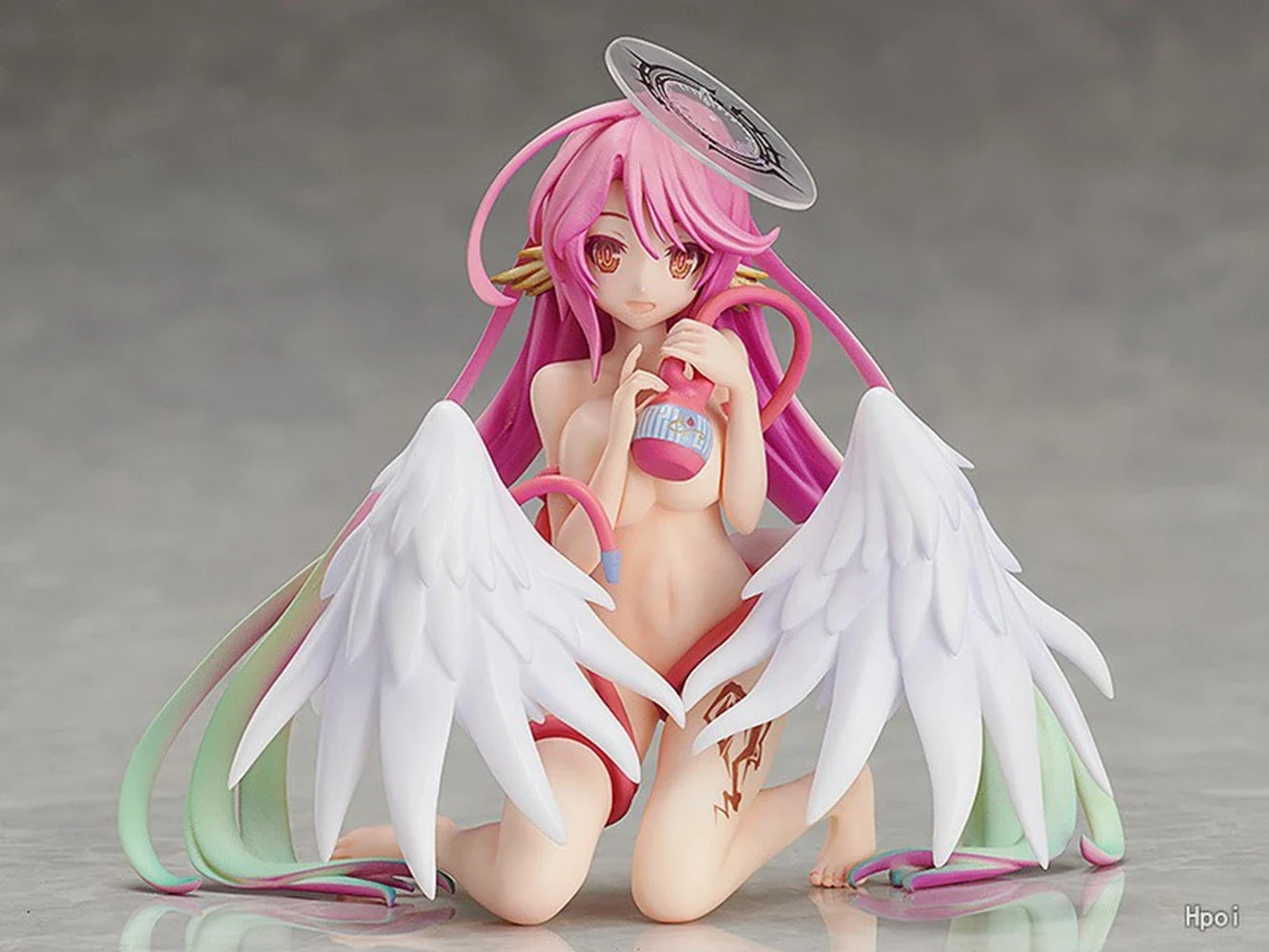 15CM Anime NO GAME NO LIFE Jibril Figure Elf Water Formula Shampoo Kneeling Model Toy Gift Collection Action Figure PVC