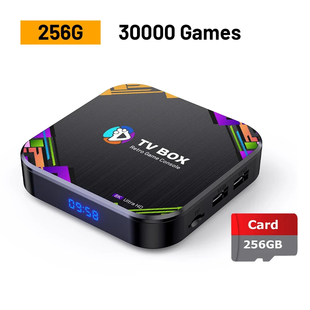 KINHANK Super Console X8 Retro Game Console With 30000 Games For PS1/PSP/DC/N64/MAME Game TV Box 8K HD Output with Controller