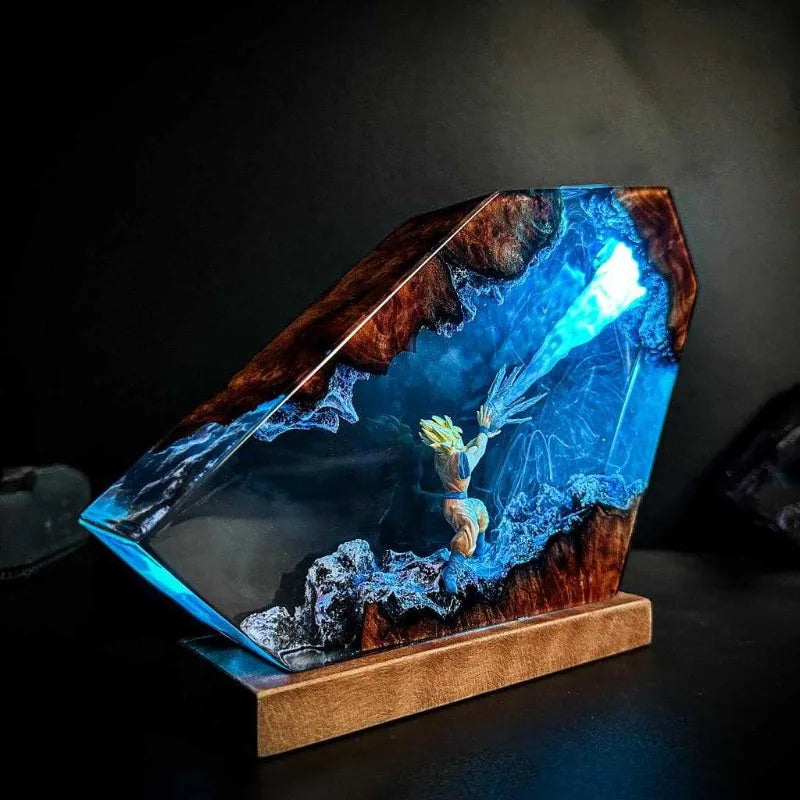 Dragon Ball Surrounding Model Night Light Wukong Shock Wave Surrounding Dragon Ball Resin Night Light Birthday Gift