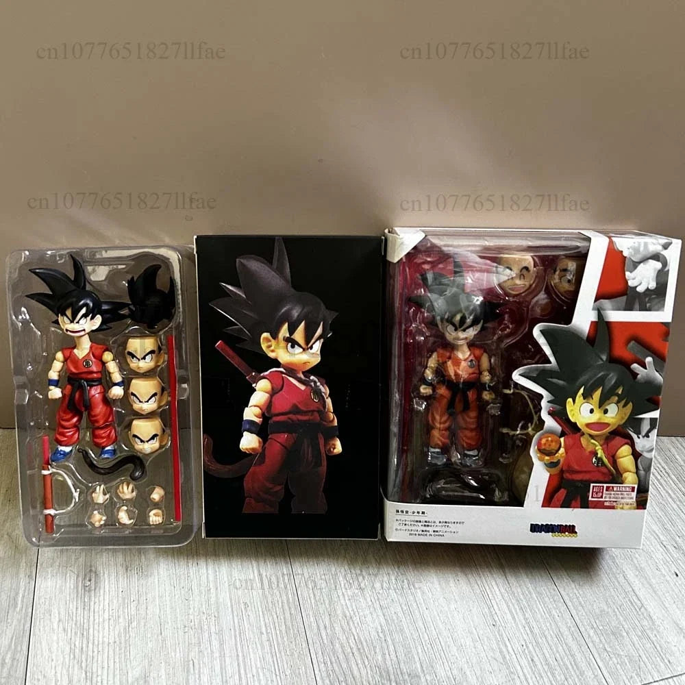 SHF Dragon Ball Z Son Goku Gk Somersault Cloud Son Goku Innocent Challenger Childhood Action Figure Model Toy Bookshelf Ornament