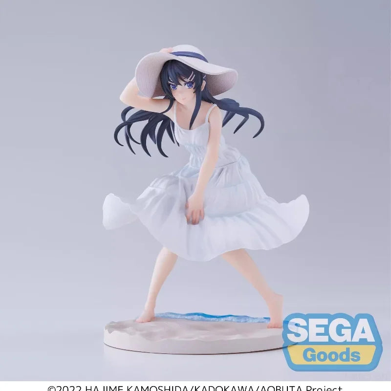 Original Sega Luminasta Anime Aobuta Sakurajima Mai Action Figure Model Summer Dress Mai Senpai Pvc Anime Model Doll Toys Gifts