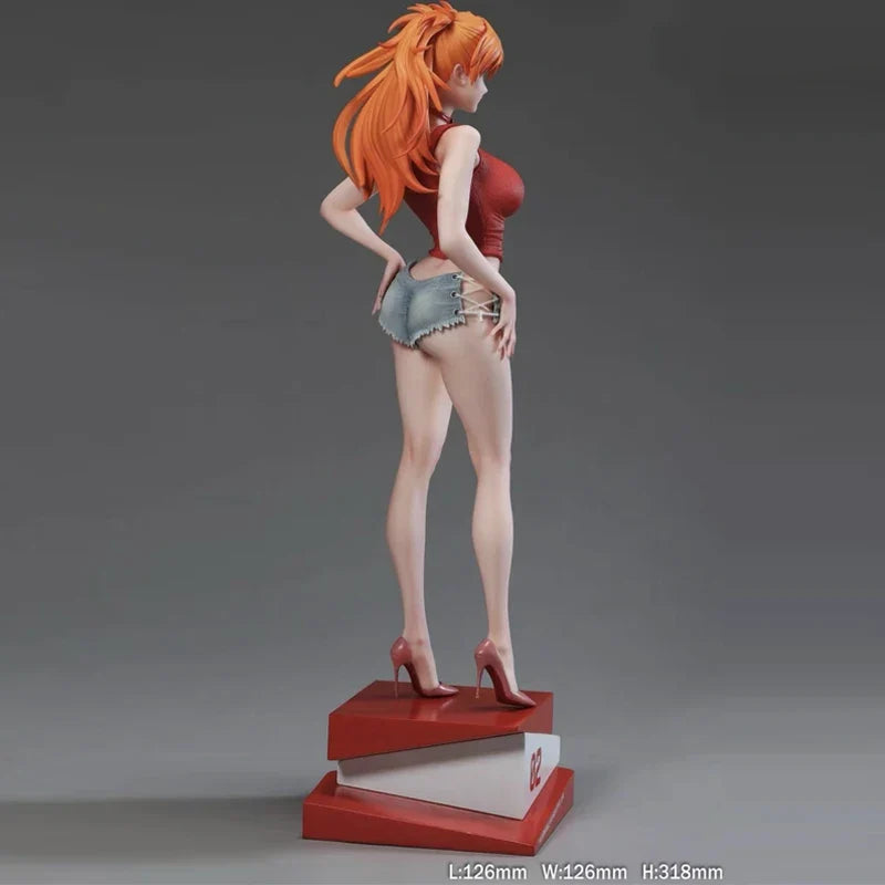 31cm/12.2inch Summer Girlfriend Asuka Action Figure - Campus Queen Model Statue Collectible Ornament Toy Birthday Xmas Gift