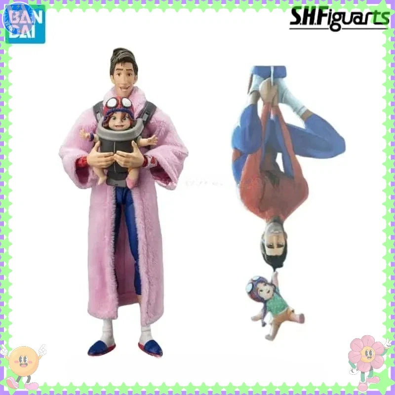 Bandai Original SHFiguarts SHF Peter B Parker Mayday Parker Spider Man Across The Spider Verse  Anime Series