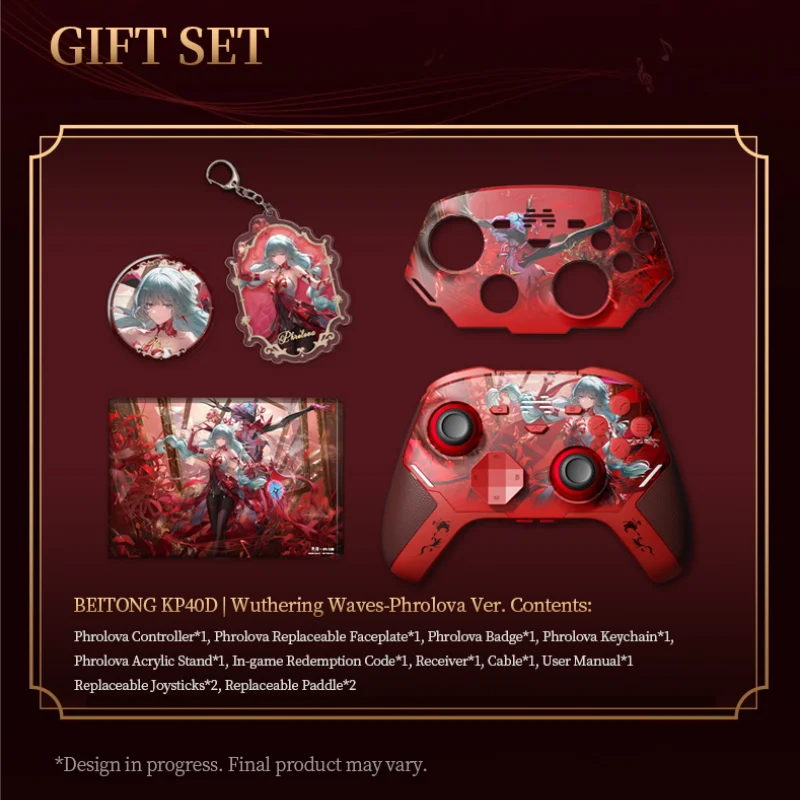 BEITONG Wuthering Waves - Phrolova Ver KP40D Elite Controller Hall/Micro Vibration Trigger Force Adjustable TMR Joystick