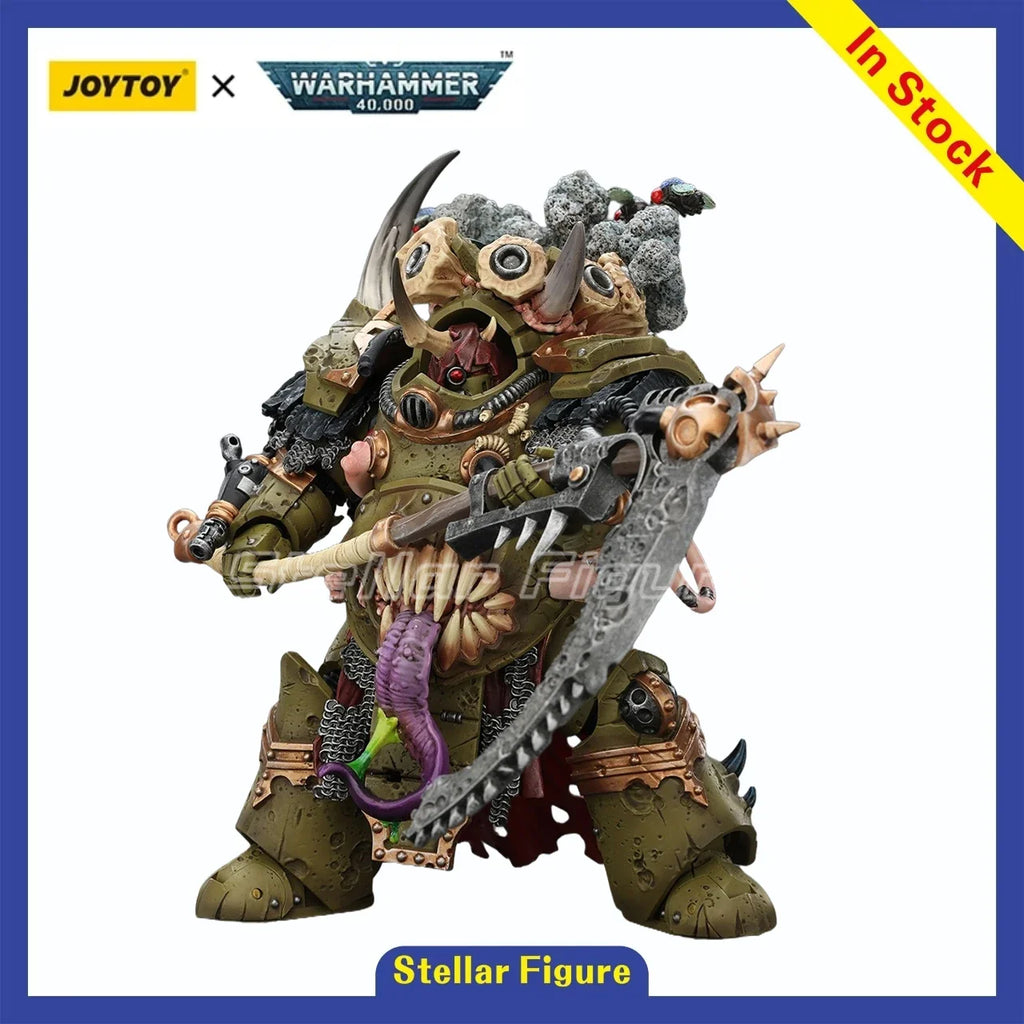 【SF】JOYTOY Warhammer 40K 1/18 Action Figure Death Guard Deathshroud Terminator Champion with Manreaper and Plaguespurter Gauntle