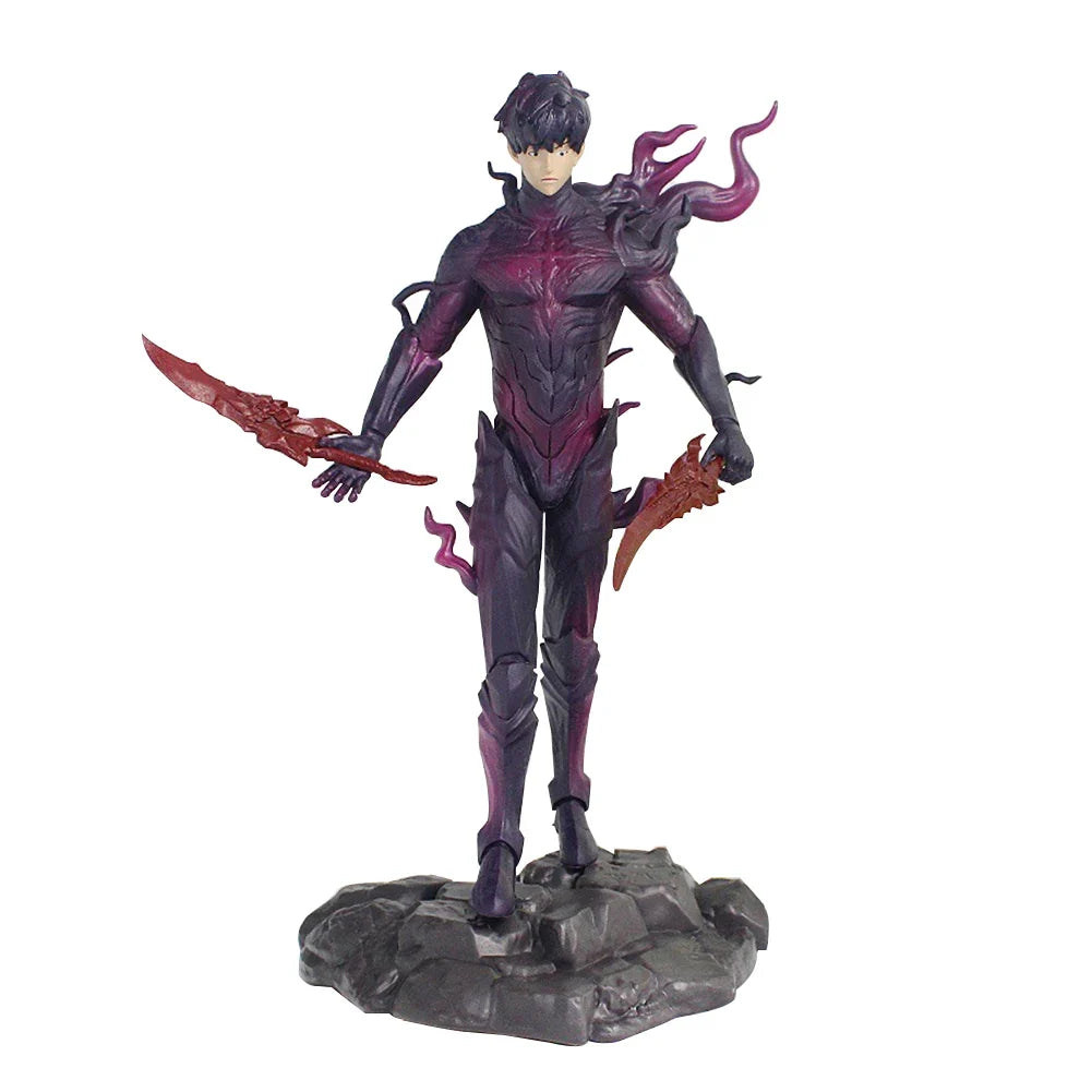 Anime solo Figure Sung Jin Woo figurine Hunter form Sung Jinwoo Action Figure Battle Scene Model Display Anime Merchandise toys