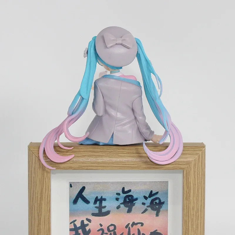 13.8CM 2025 New Anime Hatsune Miku Love suit jacket Kawaii Action Figure PVC Doll Model Toys ornament Desktop Decoration Gifts