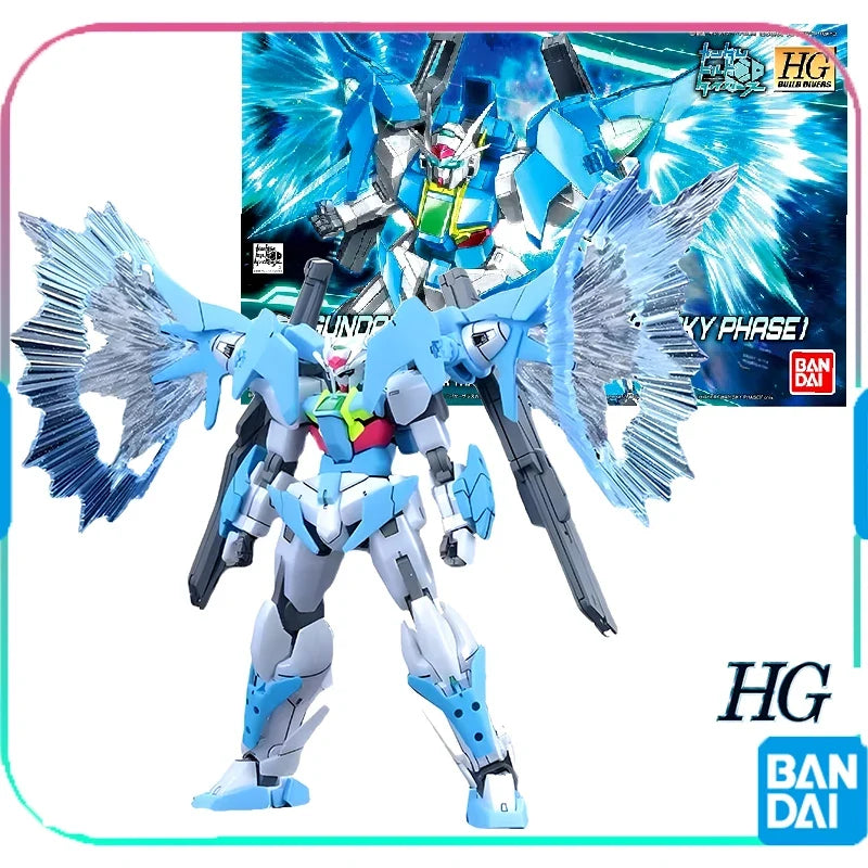 Bandai Original HG GLNOAM 00 SKY HIGHER THAN SKY PHASE Anime Action Figure Assembly Toys for Gift Collectible Model