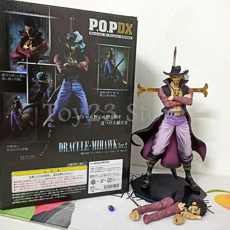 Japanese Anime One Piece Mihawk Dracule Action Figure Collection Model Toy Doll Christmas Gift