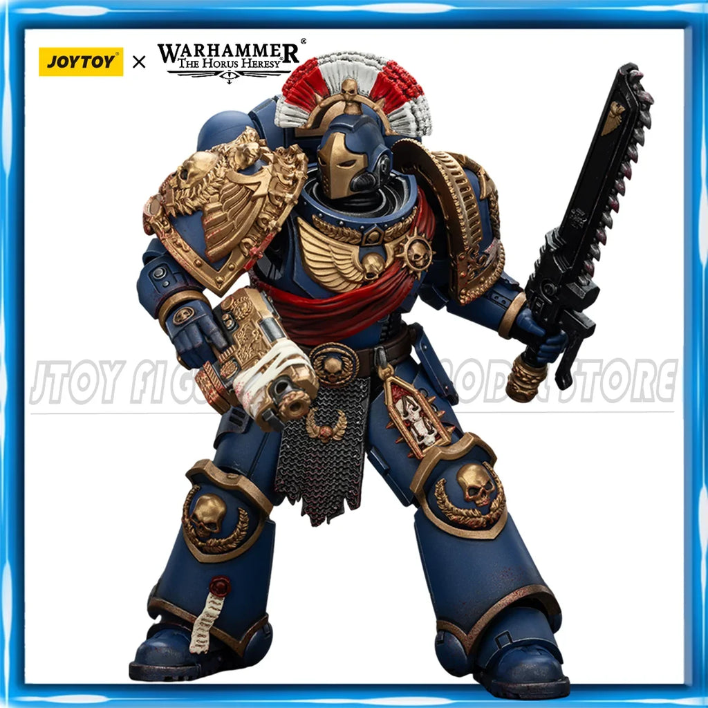 JOYTOY Warhammer 40K 1/18 Action Figure Ultramarines Relic Secundus Armour with Artificer bolt Anime figures Toys