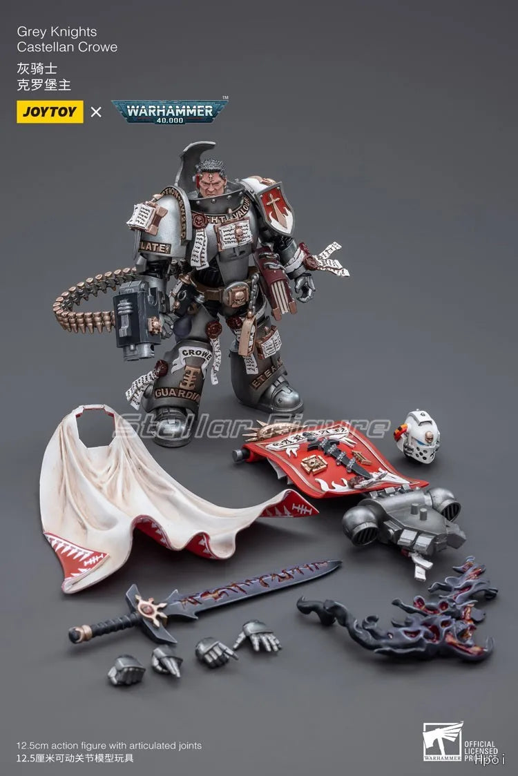 【SF】JOYTOY Warhammer 40K 1/18 Action Figure Grey Knights Castellan Crowe Model Toys Gifts Collection Ornaments