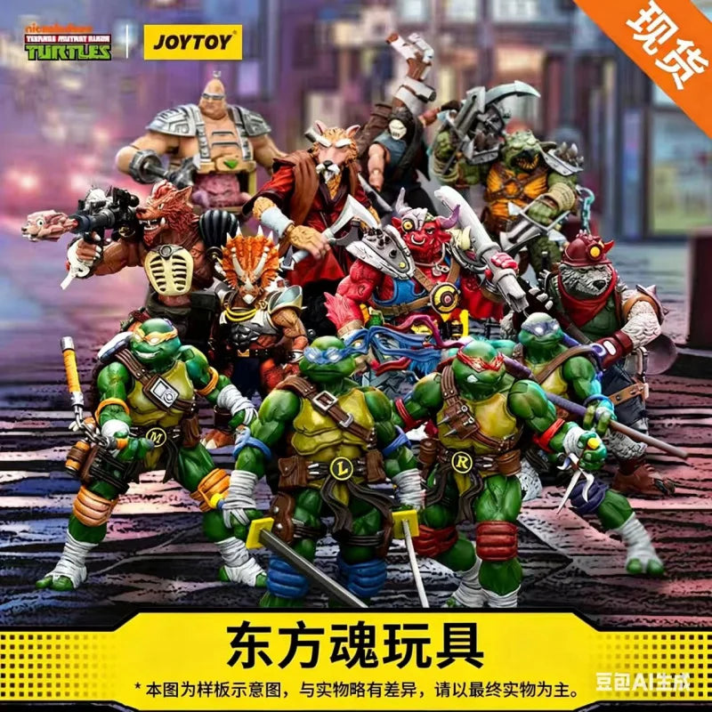 IN Stock JOYTOY 1/18 TMNT Ninja Tutles Source Articulated Action Figures Raphael Leonardo Donatello Kira Toys Model Gifts