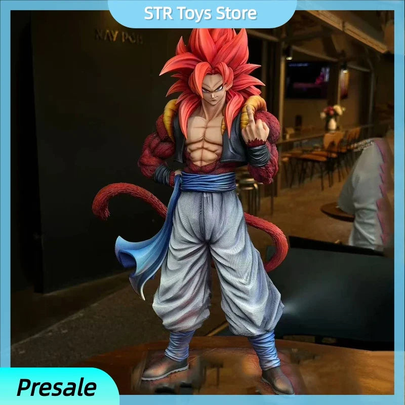 30cm Dragon Ball Anime Figure Np Super Saiyan Ss4 Gogeta Desktop Computer Ornaments Trendy Christmas Xmas Gifts