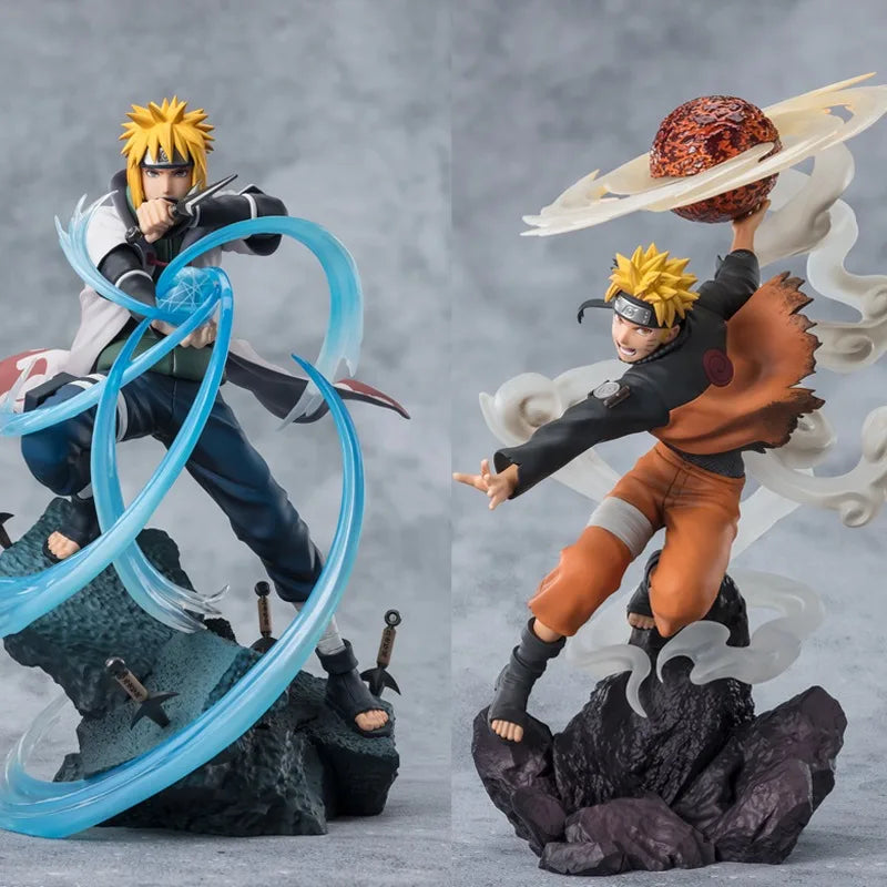 Bandai Genuine NARUTO Figuarts ZERO Uzumaki Naruto Uchiha Sasuke Uchiha Obito Uzumaki Boruto Anime Action Figure Model Toys Gift